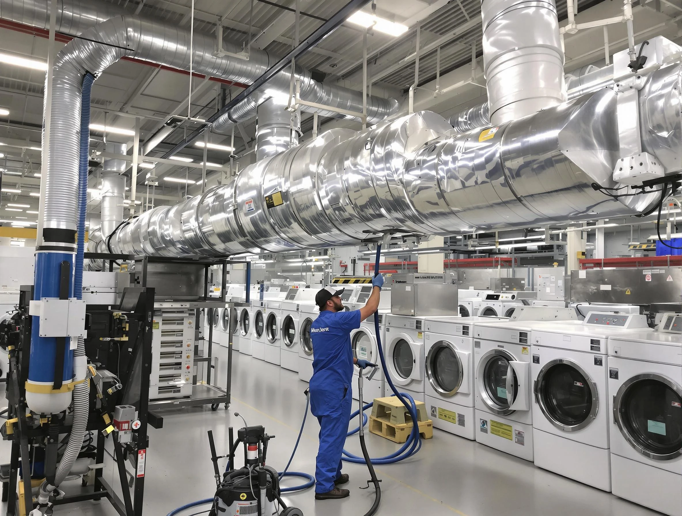 Haverhill Dryer Vent Cleaning team performing heavy-duty industrial dryer vent cleaning in Haverhill